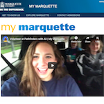 Screenshot of My Marquette homepage.